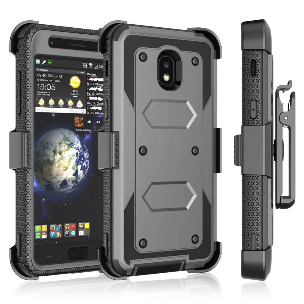 

For Samsung Galaxy J7 2018/Refine/J7 V 2nd Gen/Star/Aura/Aero/Top/Crown/Eon Case Heavy Duty Rugged Case Belt Clip Holster Cover