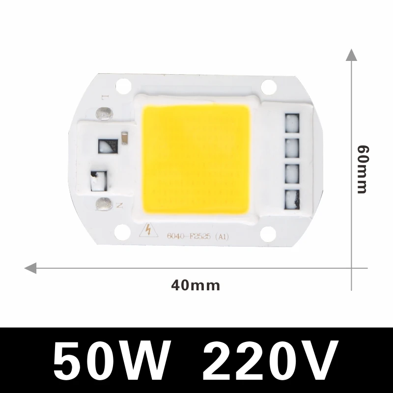 COB светодиодный ламповый чип 220V Smart IC, без необходимости драйвера, Ампульный светодиодный светильник, прожектор, точечный светильник 10W 20W 30W 50W 70W 100W 120W Diy светильник ing - Испускаемый цвет: short chip 50W