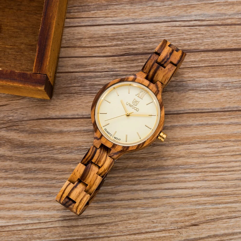UWOOD W3013 Новое поступление деревянные часы женские модные дизайнерские часы роскошные сандалии деревянные часы круглые как лучшие подарки
