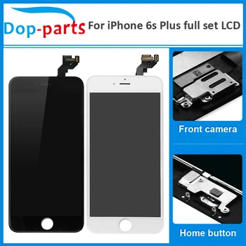 

100Pcs Wholesale Full Set For iPhone 6s plus LCD Display Touch Screen Home button+Front camera Digitizer Assembly Replacement
