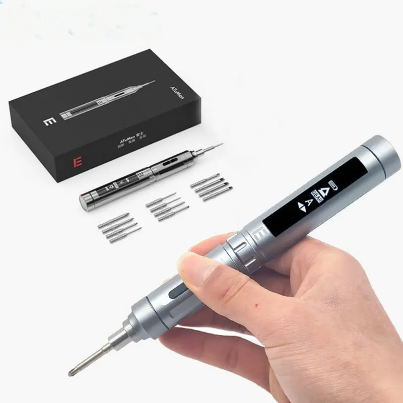 

Atuman E3 Mini Electric Screwdriver Cordless Rechargeable Battery Powered Adjustable Torque 4mm 800 Screwdriver Bit Phone Repair