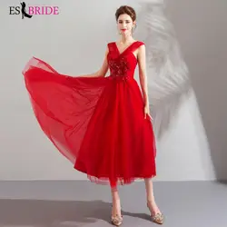 Красный простой Vestidos De Fiesta Noche 2019 Новое поступление длинное вечернее платье халат De Soiree Вечерние вечернее платье ES2297