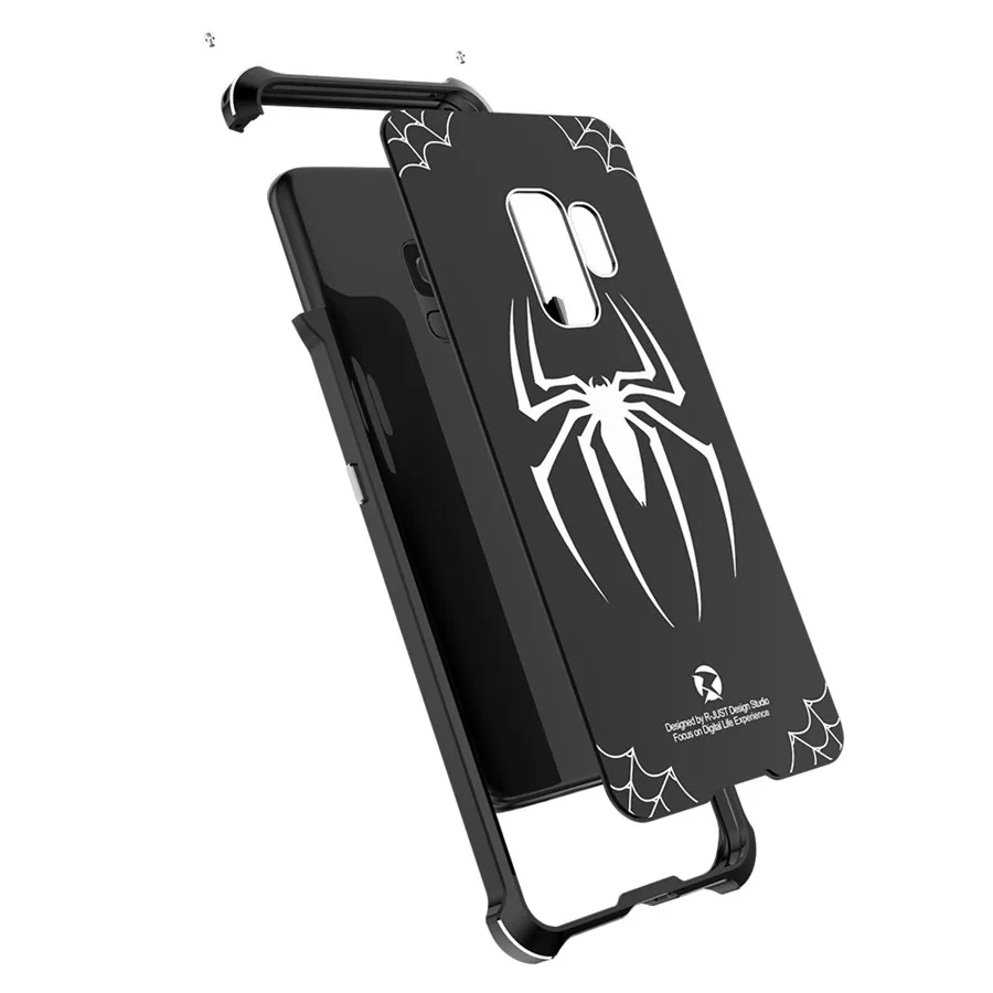 Новый акриловый чехол R Just с металлической рамкой для Samsung Galaxy s9 plus противоударный