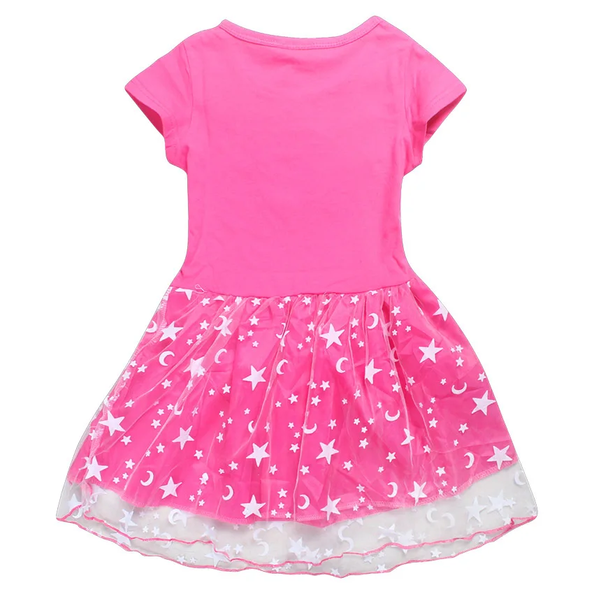 Летнее платье для девочек; Платье с принтом Моаны; Одежда для девочек; платье для маленьких девочек; розовое праздничное платье принцессы; одежда для детей