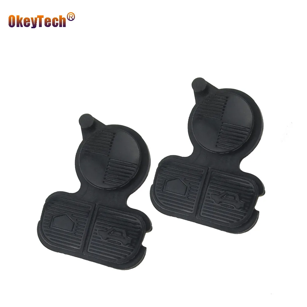 OkeyTech 2pcs/lot 3 Buttons Remote Car Key Fob Button Repair Rubber Pad