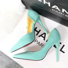 Ou Mo brand high quality 11cm High heels women sandals Solid color pointed toe Suede High heels High heels wedding Female shoes Ou Mo brand high quality 11cm High heels women sandals Solid color pointed toe Suede High heels High heels wedding Female shoes