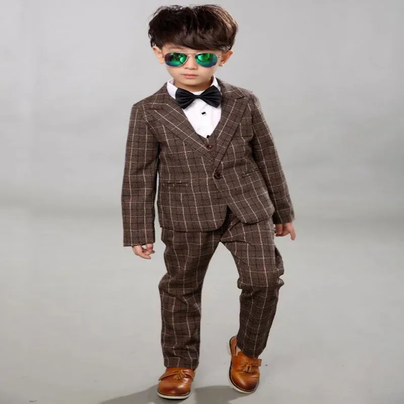 

2018 spring and autumn boys suit dress suit Korean version of children's clothing Slim three pieces / sets