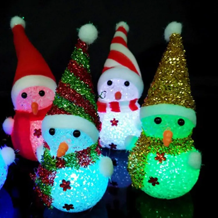 

Christmas LED Snowman Night Light Cute Snowman Shaped Popular Glow in the Dark For Children Color Random