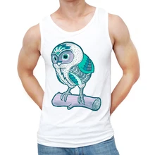 Модные Мандала Совенок Дизайн Лето Для мужчин Безрукавки для женщин красочные сова печатных жилет без рукавов