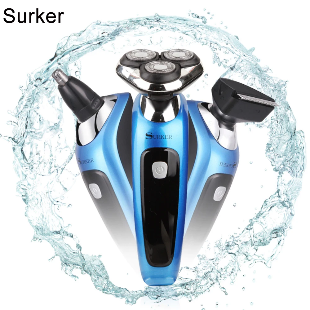 Surker 3 in 1 Original 3 blade Rotate electric shaver face beard