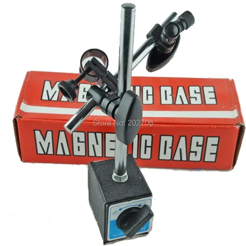 Магнитное основание Магнитная подставка с тонкой регулировкой Магнитное основание держатель с двойным регулируемым полюсом для циферблата индикатор тест-манометр