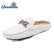 YEINSHAARS/мужские тапочки; Летние удобные уличные мужские тапочки; кожаная обувь ручной работы; повседневная обувь для вождения