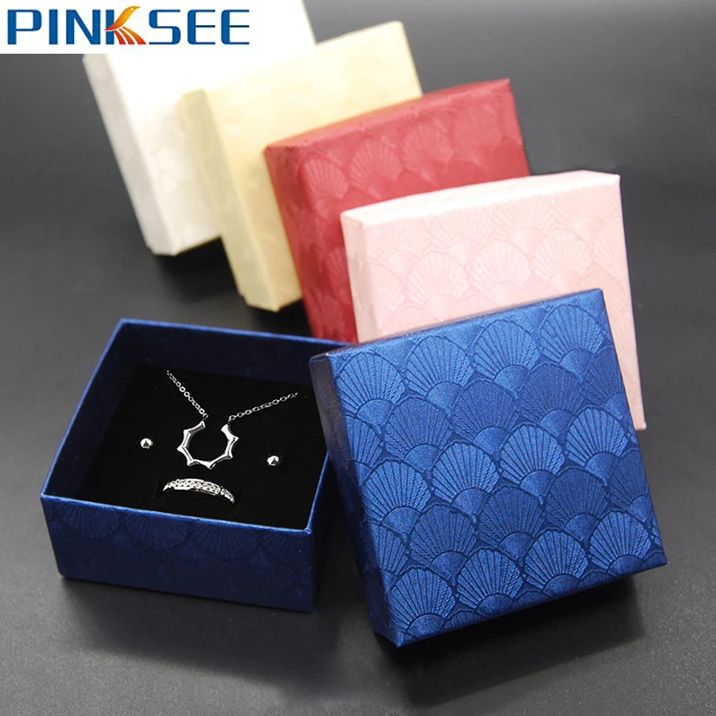 High Quality Jewelry Storage Paper Box 5 Colors Ring Earrings Necklace