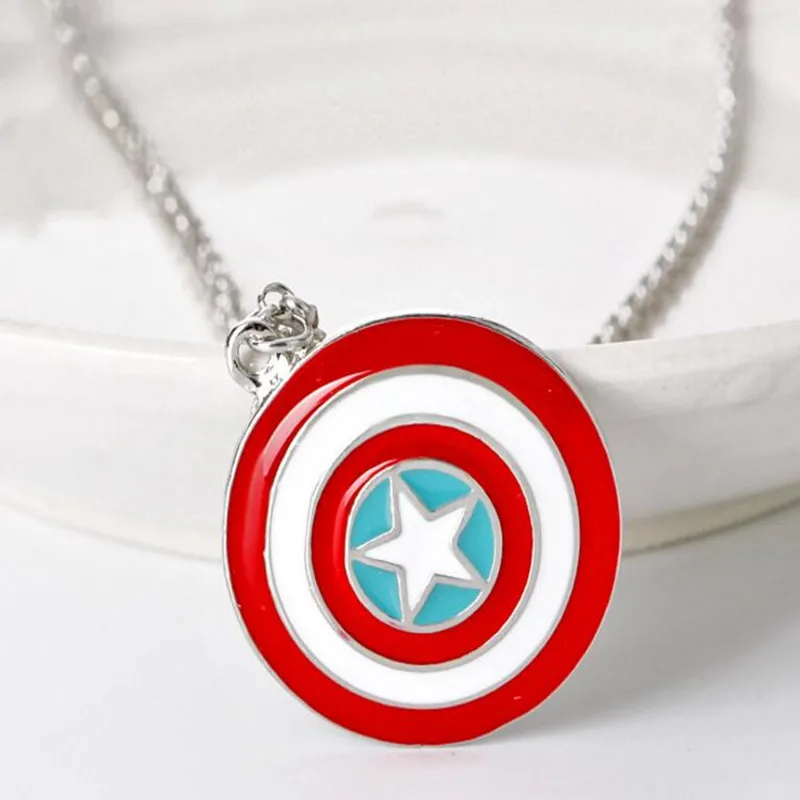 

Hot new fashion Europe Power Captain America shield necklace superhero Captain America AliExpress hot new free shipping