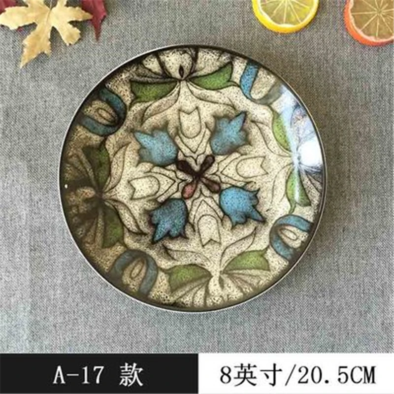 8 дюймов экзотическая ручная роспись Марокканская Италия богемный стиль обеденная тарелка красочные салатные тарелки обеденная круглая декоративная тарелка подарки