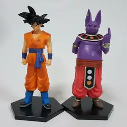 Dragon Ball Z цифры Гоку beerus ПВХ Аниме Драконий жемчуг Z фигурки Модель Игрушечные лошадки esferas дель дракона 2 шт./компл