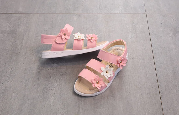 Children's Shoes Summer Style Children Sandals Girls Princess Beautiful Flower Shoes Kids Flat Sandals Baby Girl Gladiator Soft children's shoes for high arches