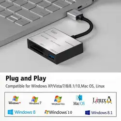 USB 3,0 Compact Flash мульти карта памяти ридер для TF SD CF MS карта 5 Гбит/с