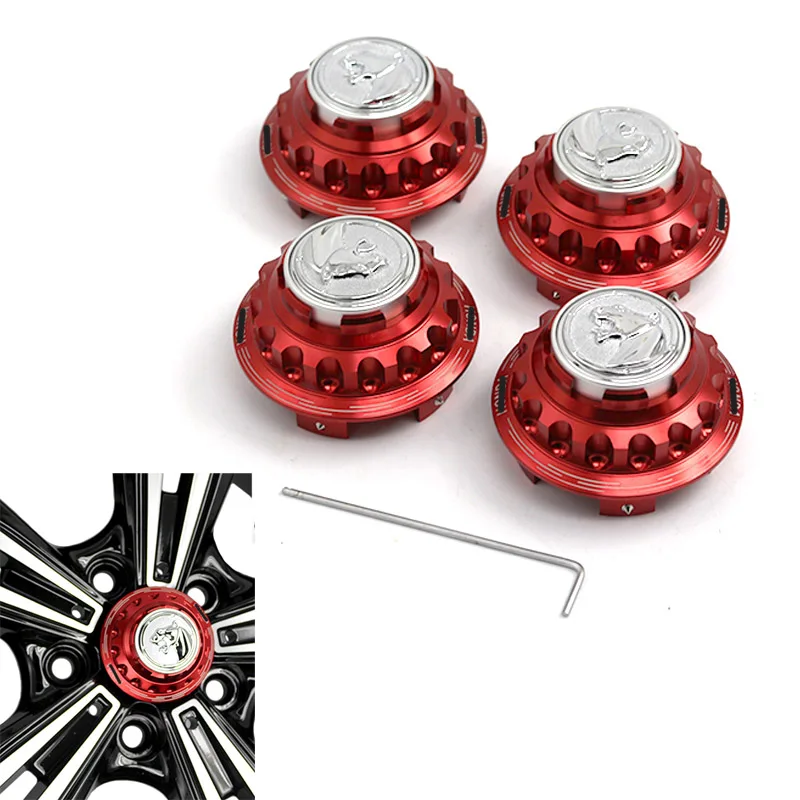 

CNSPEED 4pcs/Set Aluminum Wheel Hub Center Hub Caps Leopard Logo Car Cover Fit For Honda Racing Wheel Center Cap TT100664