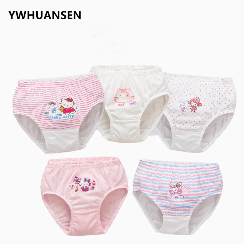 

YWHUANSEN 5pcs/lot Cotton Teenage Girls Underwear Cartoon Child's Underwear Pant for Boys Cute Underpants Calcinha Infantil 2018