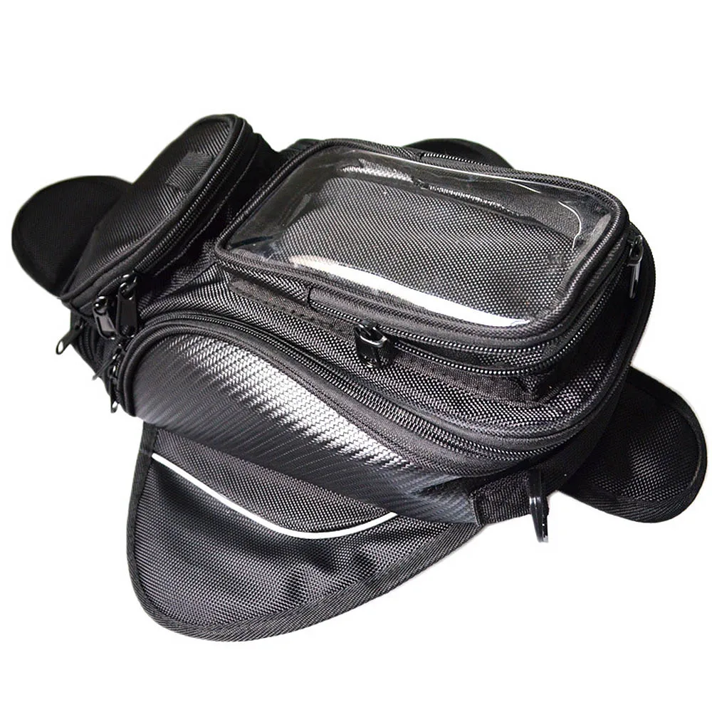 Новая мотоциклетная навесная сумка для мотоциклов масляный топливный бак сумка Магнитная велосипедная седельная сумка прозрачная для смартфона