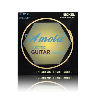 

E1200 Advanced Electric Guitar Strings Steel Guitar String Nickel Alloy Wound 009-042 3 Sets