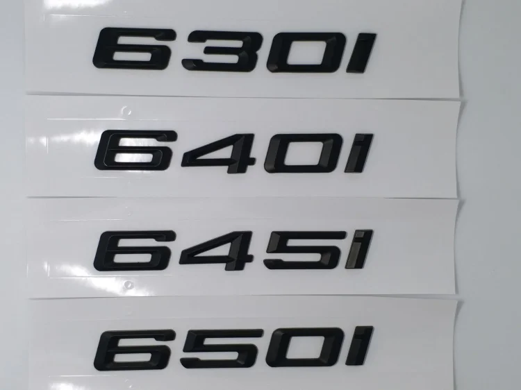 Черный 630i 640i 645i 650i задний багажник с буквенным значком эмблема логотип наклейка