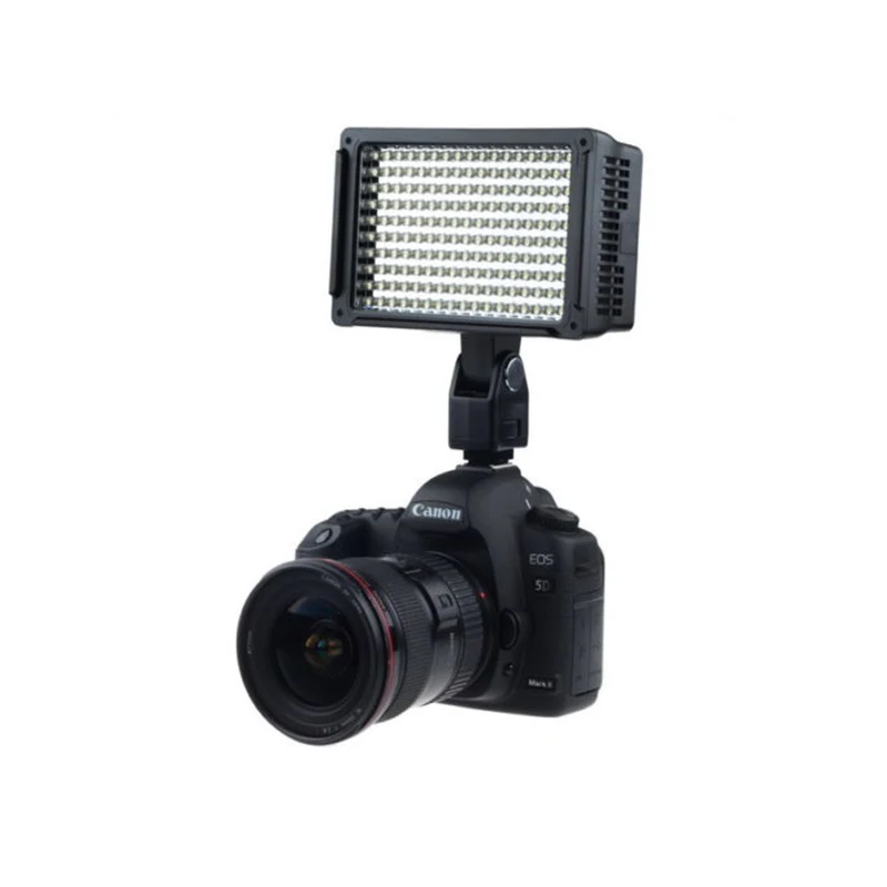 MEMTEQ Camera Accessories Flash 160 LED Video Light Hot Shoe Lamp Photo Studio Lighting for Canon Nikon Pentax Camera DSLR