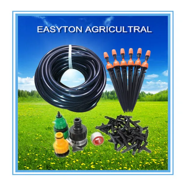 20m 4/7'' drip tubing with nozzles emitters sprinklers sprayers Micro Drip Irrigationin