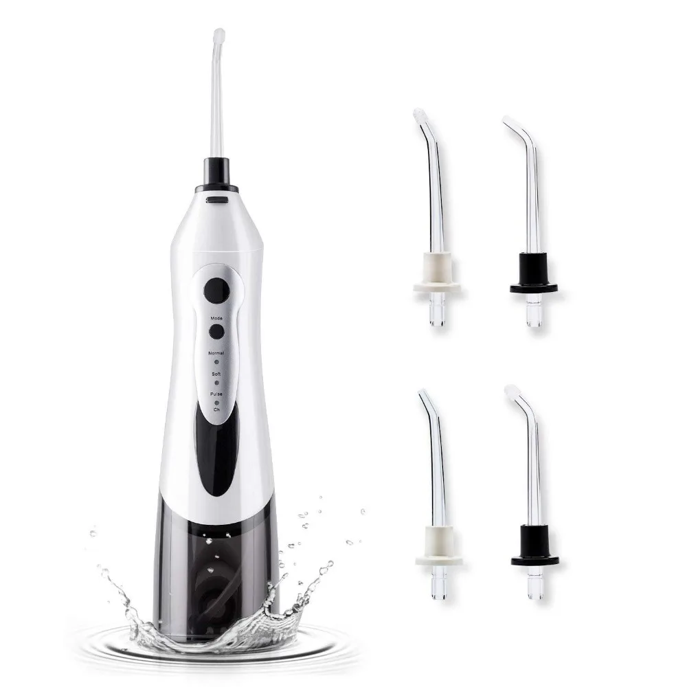 

Powerful Electric Water Flosser Cordless Dental Oral Irrigator Portable and Rechargeable IPX7 Waterproof 3 Modes Water Flossing