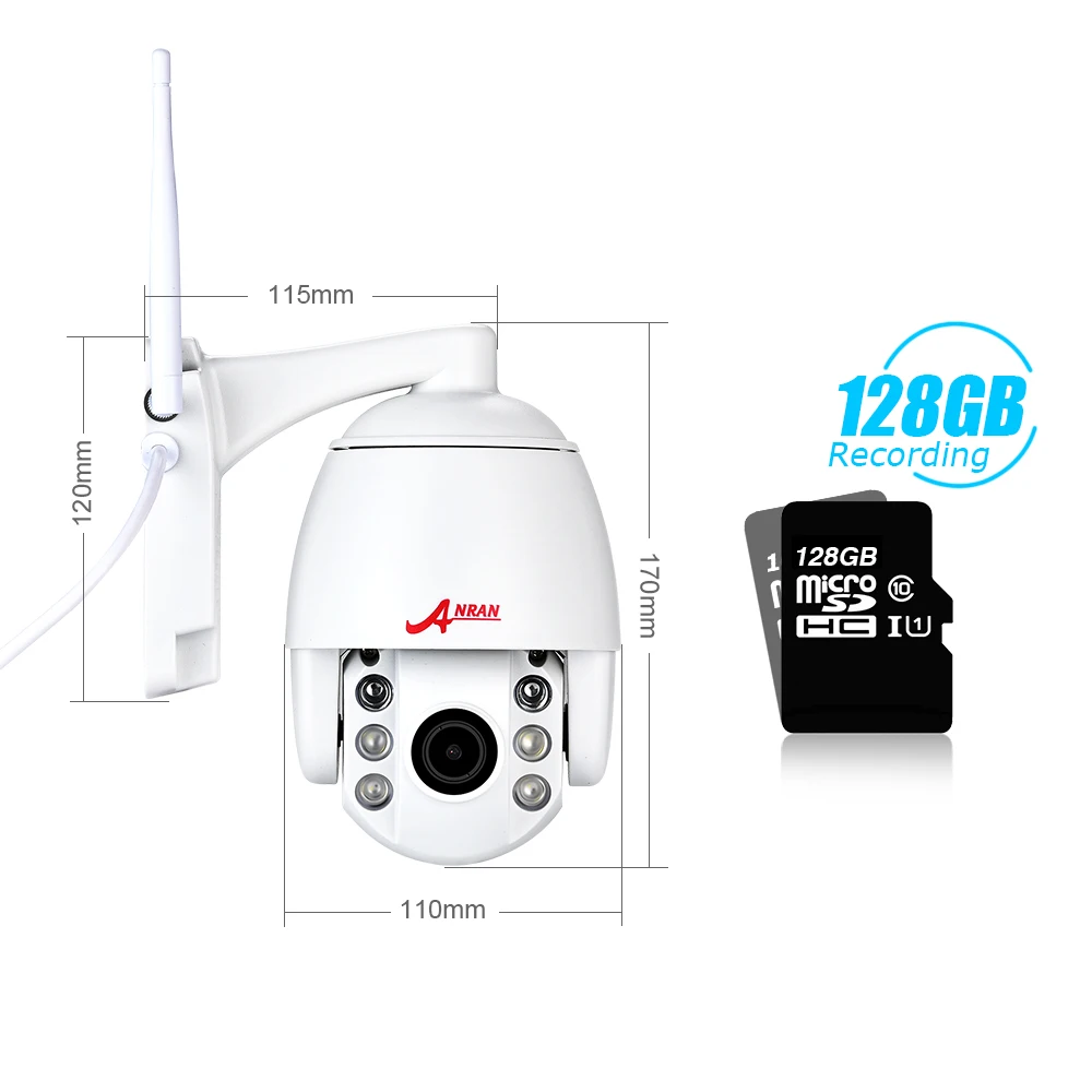 1080P 2MP PTZ IP камера Wifi уличная водонепроницаемая Мини скоростная купольная H.264 CCTV