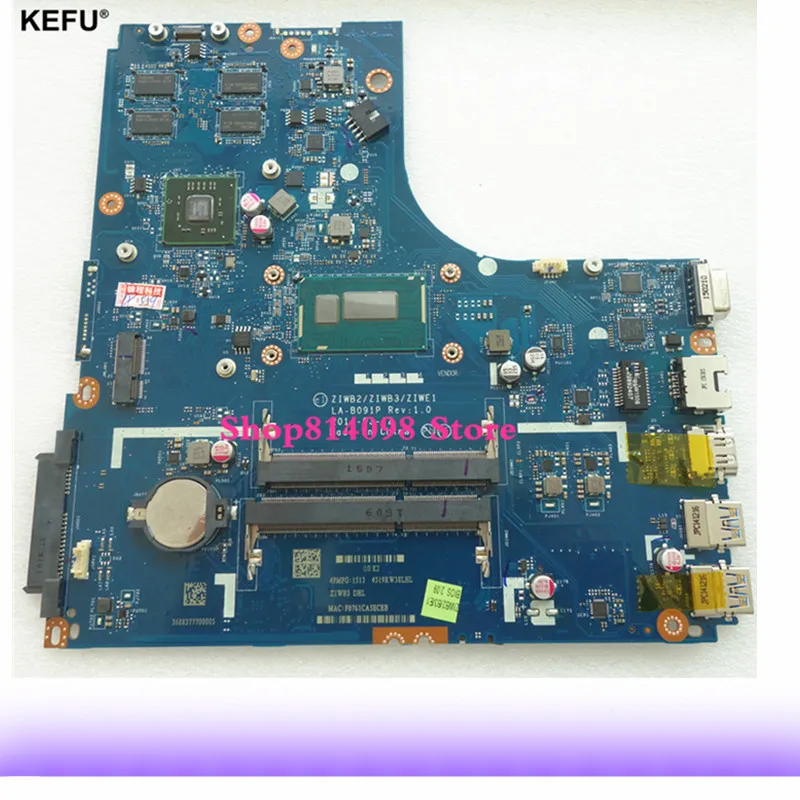 Высококачественная материнская плата для ноутбука Lenovo B50 70 ZIWB2/ZIWB3/ZIWE1 LA B091P SR1E8 3558U