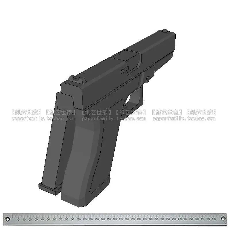 3D бумажная модель 18,2 см сборка Glock 19 пистолет игрушка ручной работы сделай сам обучение и образование реквизит подарок для детей A420