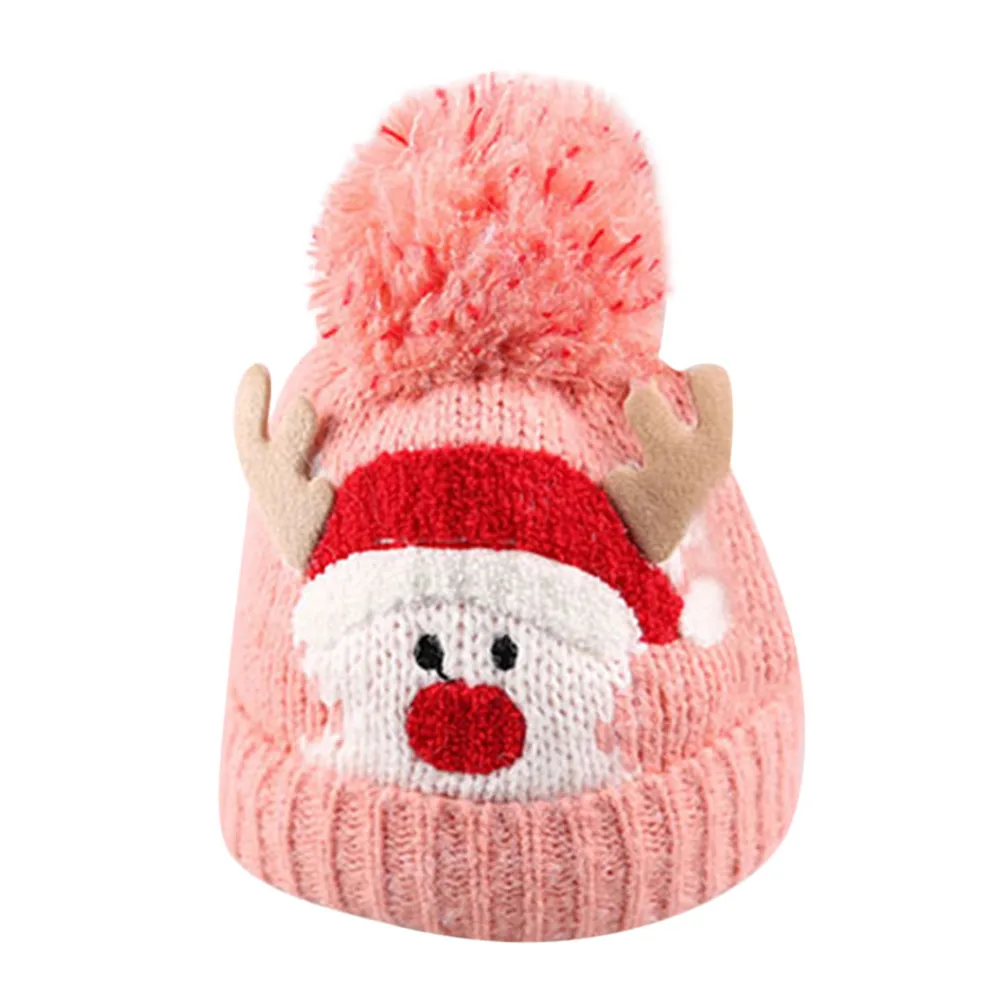 MUQGEW/Милая шапочка для маленьких детей; шапочка для мальчиков и девочек; Хлопковый вязаный шарик; теплые рождественские шапки; реквизит для новорожденных; gorro infantil casquet