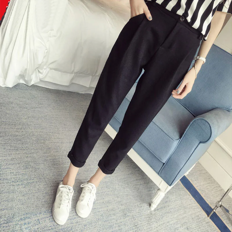Spring Summer And Autumn Casual Women Harem Pants Capris