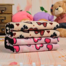 Одеяла для собак, теплое удобное одеяло с рисунком любви, двусторонний Коврик для собак