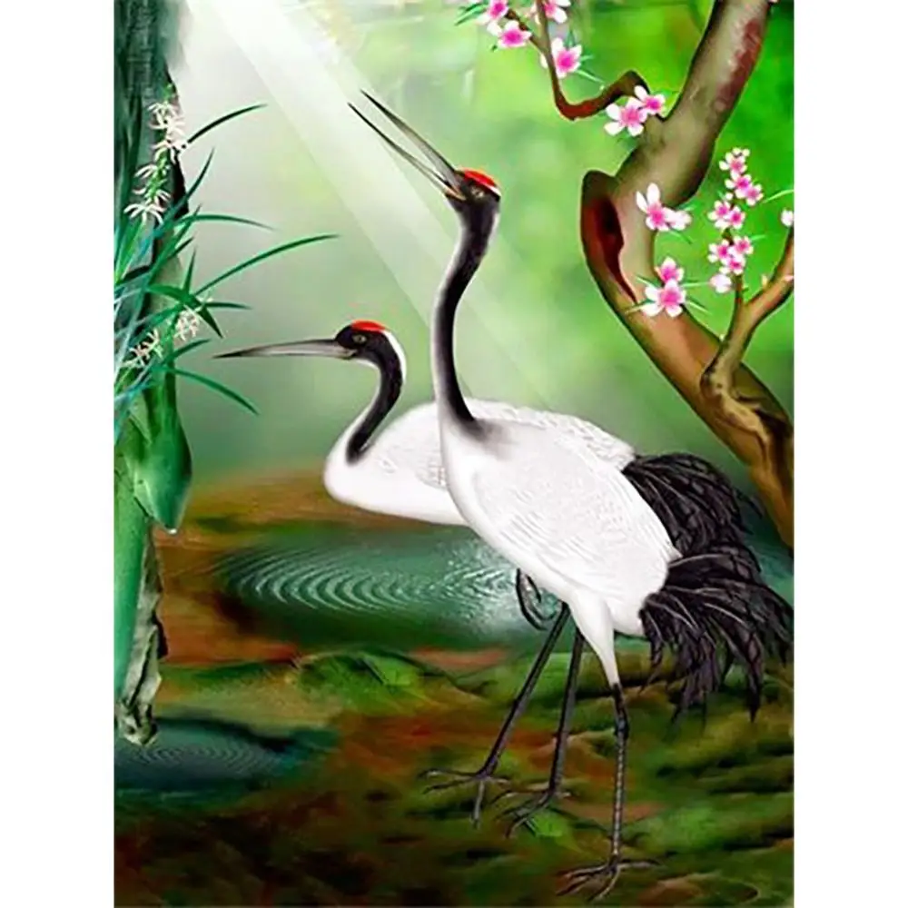 Diamond Painting Cross Stitch Red-crowned Crane Animal 5d Diamond ...