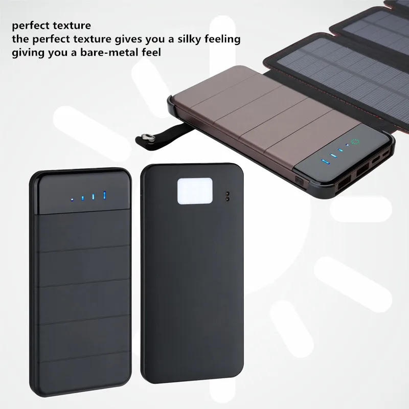 20000 мАч Солнечный внешний аккумулятор Солнечное зарядное устройство Внешний аккумулятор резервный пакет для сотовые телефоны, планшеты