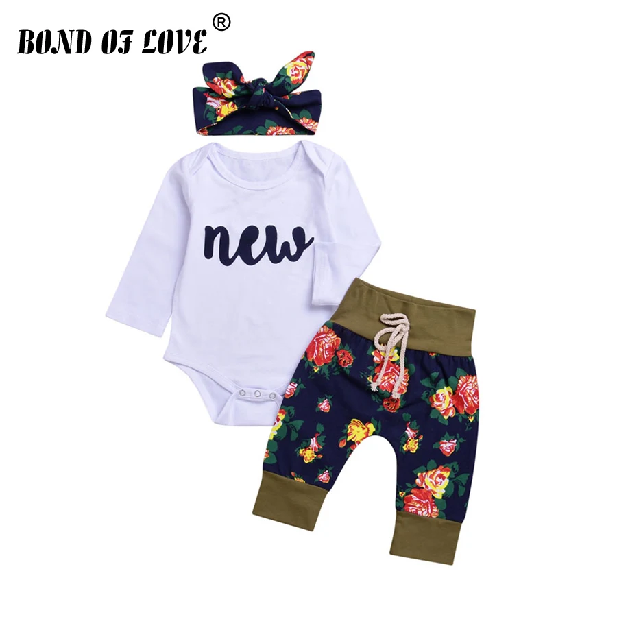 

Climb Clothes For Toddler Infant Kids Baby Girl Boy Print Long Sleeve Clothes Casual Romper Pant Headband 3 Pc Playsuit Jumpsuit