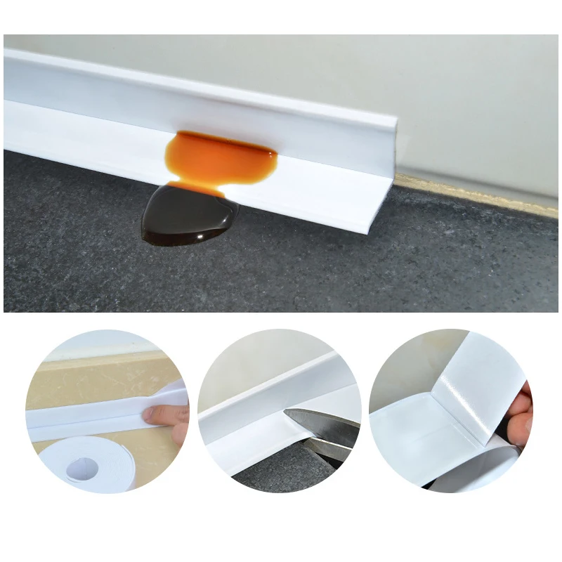 Home Bathroom Bathtub Kitchen Wall Stickers Art Sealing Strip Sealant Tape Waterproof Pegatinas Wall Corner Line Sink Stickers