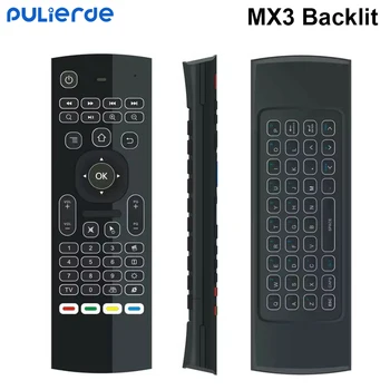 

MX3 Pro Backlit Mini Keyboard 2.4GHz Wireless Air Mouse English Russian IR learning Remote Control For TV Box