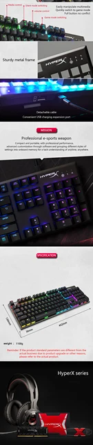 Kingston-auriculares HyperX Cloud Alpha Purple, edición limitada, e-sports,  auriculares para juegos, aleación FPS, teclado