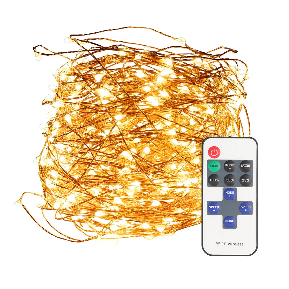 

50M EU/US+11Key String IR Xmas power Copper adapter Remote Led Light+12V5A Waterproof Decoration 500led Controller Fairy $