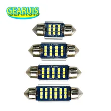 4 шт. Festoon C5W 31 мм 36 мм 39 мм 41 мм 9 12 15 18 smd 1206 LED 0.15A авто свет косметическое зеркало купольная лампа лампы для чтения Белый 12 В