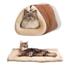 Универсальный Портативный Теплый кошачий Туалет туннель гнездо кошка игрушка спальный мешок собака коврик кошка коврик складной ПЭТ кровать короткий плюшевый материал