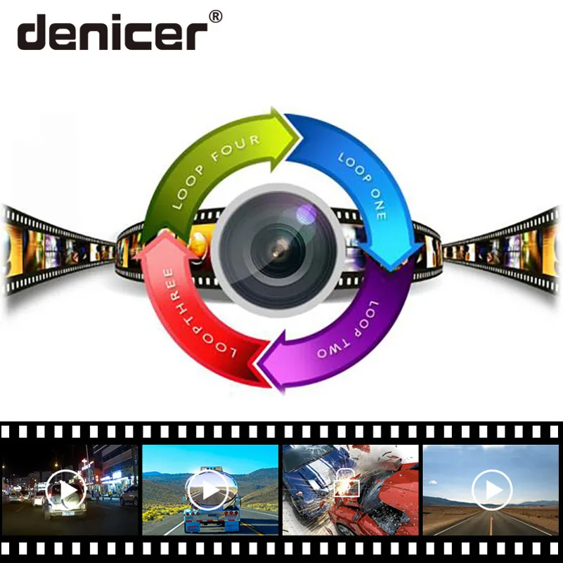 Denicer FHD 1080P Автомобильный видеорегистратор с зеркалом и двумя объективами, видеорегистраторы заднего вида с экраном 3,0 дюйма, Автомобильный видеорегистратор, видео видеорегистратор