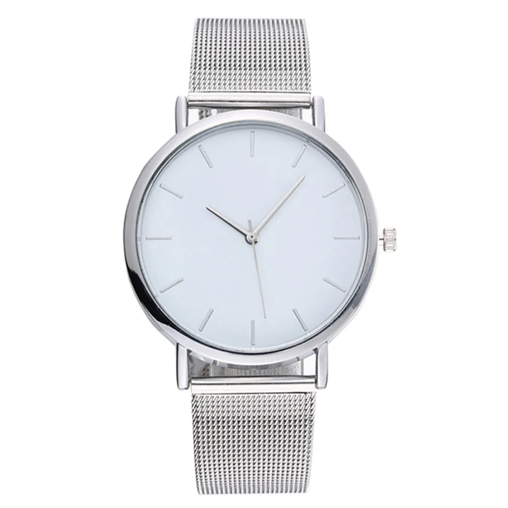 

Women Minimalist Watches 2019 New Stylish Silver Rose Gold Dial Watch Stainless Steel Watchband Quartz Clock Ceasuri
