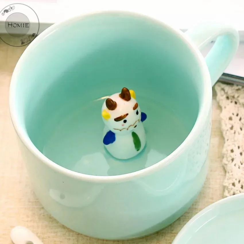 HOMIE Hot animal Cat Pink cute cartoon Creative Glass Mugs Cartoon Coffee Milk Mugs Cup Double Layer Glass Tea Cup For Girl Gifts 12
