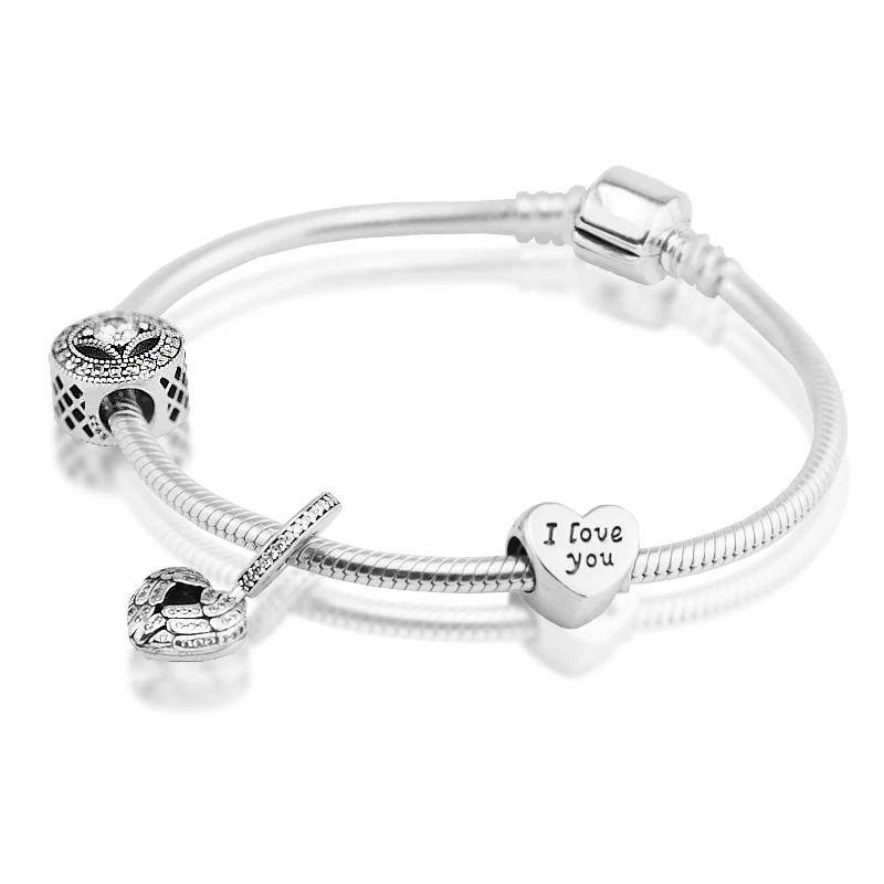 

Clasp Bracelets with 3pcs Beads in a set 100% 925 Sterling Silver Jewelry Free Shipping
