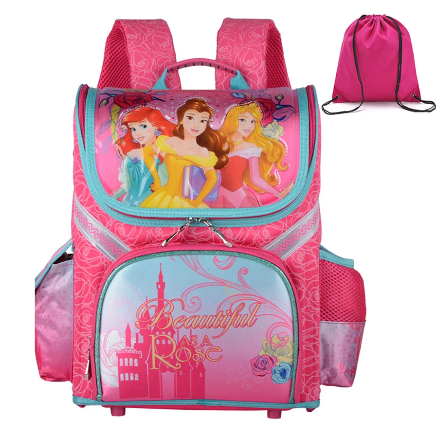 

New 2018 Antifreezing Material Girls Backpacks School Orthopedic Princess Kids Packsack Children School Bags Child Boys Rucksack